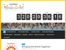 Tablet Screenshot of midnightsunrun.net
